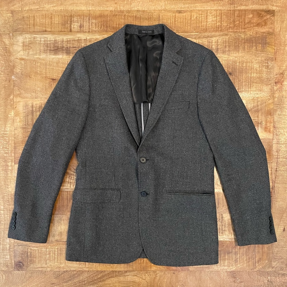 Calvin Klein Tweed Two-Button Sport Coat Blazer